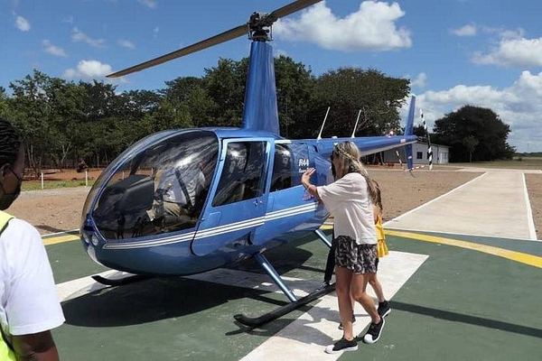 13 to 15 Minute Private Helicopter Flight over Victoria Falls, Zimbabwe and Zambia Sides