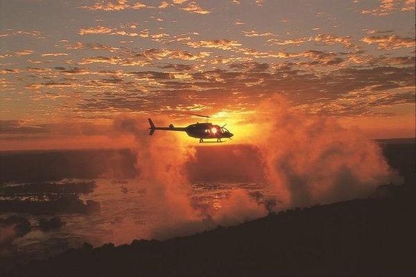 15 Minute Helicopter Flight over Victoria Falls, Zimbabwean Side, Park Fees Included