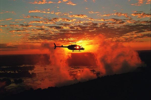 25 Minute Victoria Falls Helicopter Flight over the Falls, Batoka Gorge and Zambezi Park