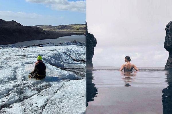 Solheimajokull Glacier Hike and Seljalandsfoss Day Trip with Sky Lagoon Pure Package