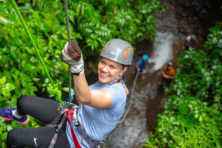 Arenal River Canyon Rappelling with Canopy Lines and Lunch at La Roca Bistró (9/12)