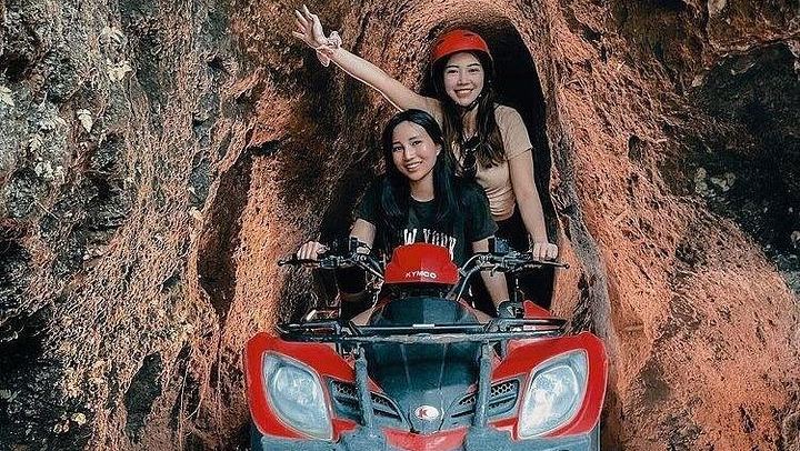 Ubud Quad Bike Ride with Tunnel, Waterfall and Ayung River Rafting Adventure (3/12)