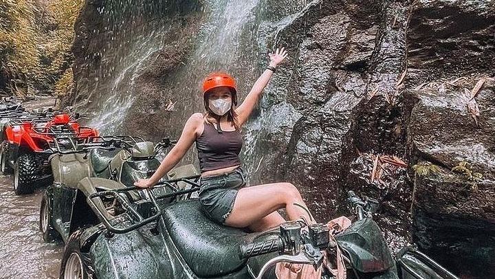 Ubud Quad Bike Ride with Tunnel, Waterfall and Ayung River Rafting Adventure (2/12)