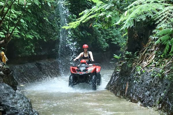 Ubud ATV Quad Ride with Gorilla Cave, Waterfall, River Crossings and Lunch
