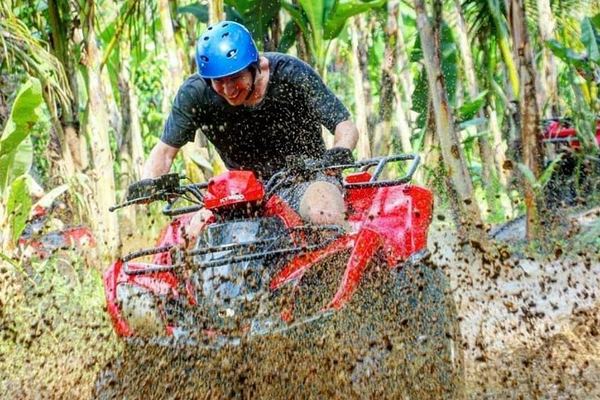 Bali Tarantula ATV Quad Ride in Bongkasa with Waterfall, Cave and Rice Fields