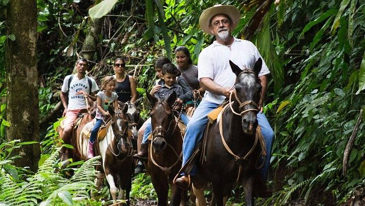 Horseback Riding Tour to Bijagual Waterfall near Jaco, Meeting at the Falls (2/5)