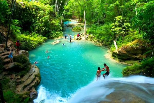 Blue Hole and Rio Nuevo Bamboo Rafting Excursion from Ocho Rios, 3 Hours
