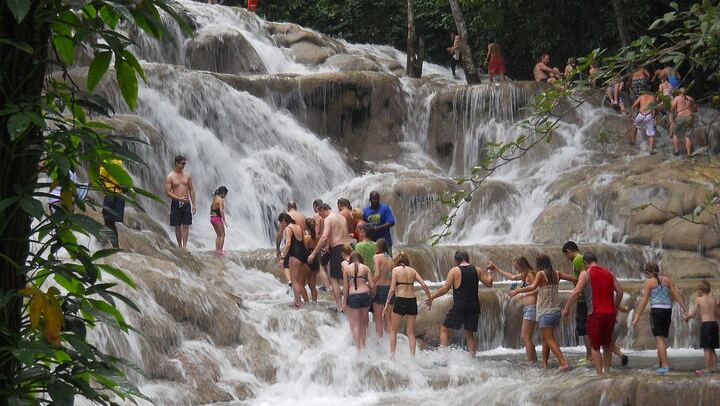 Ocho Rios Blue Hole, Reggae Hill Lunch with Cocktails and Dunn's River Falls Climb (4/11)