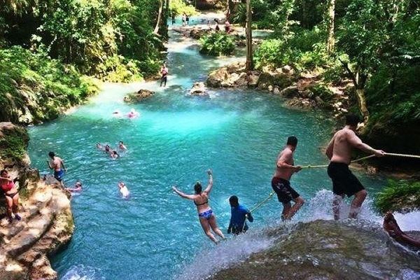 Ocho Rios Blue Hole, Reggae Hill Lunch with Cocktails and Dunn's River Falls Climb