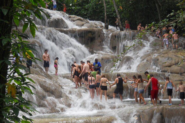Ocho Rios Blue Hole, Reggae Hill Lunch with Cocktails and Dunn's River Falls Climb (4/11)
