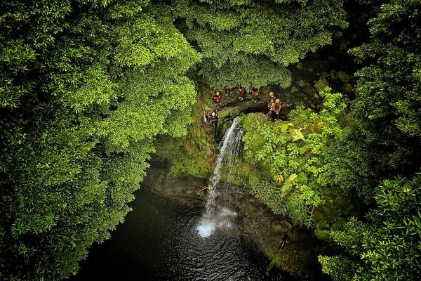 Ribeira da Salga Canyoning from Moagem Café Car Park, Sao Miguel, Azores