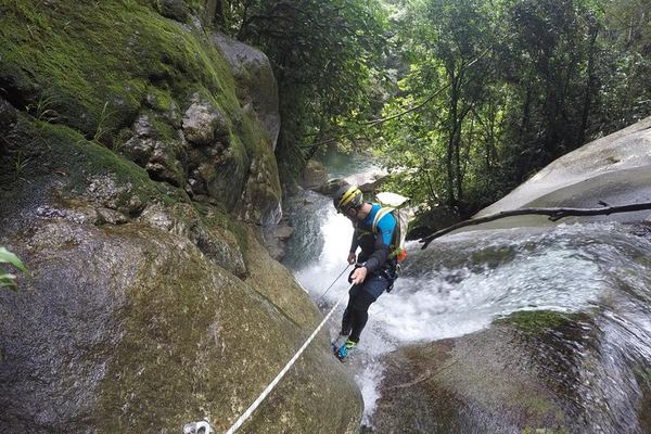 El Chispero Canyoning in San Carlos: Waterfall Jumps and Natural Slides