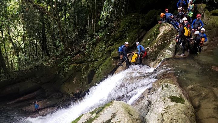 El Chispero Canyoning in San Carlos: Waterfall Jumps and Natural Slides (2/6)