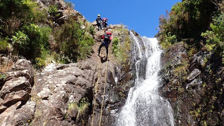 Level 1 Beginner Canyoning in Ribeira das Cales: Six Waterfalls and a 15 m Abseil (2/12)