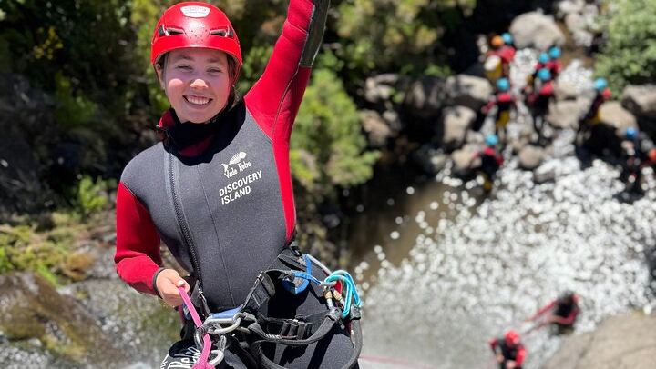 Level 1 Beginner Canyoning in Ribeira das Cales: Six Waterfalls and a 15 m Abseil (1/12)