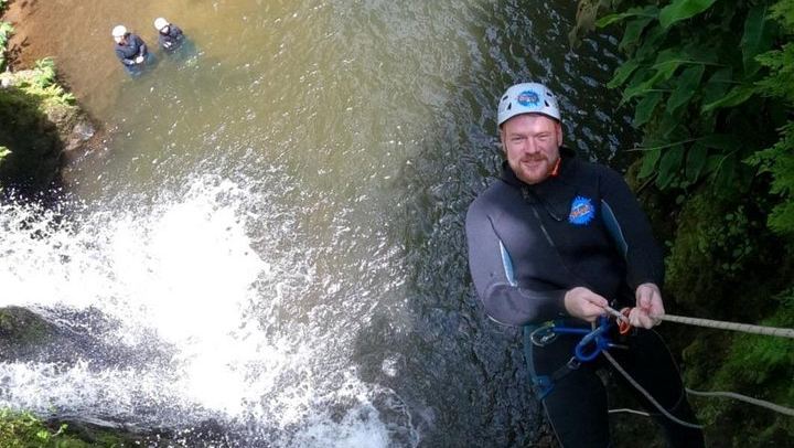 Small-Group Canyoning in Ribeira dos Caldeirões with Extra Rappel and Stream Return (3/3)