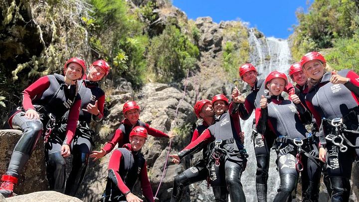 Level 1 Beginner Canyoning in Ribeira das Cales: Six Waterfalls and a 15 m Abseil (4/12)