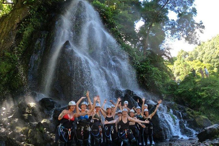 Small-Group Canyoning in Ribeira dos Caldeirões with Extra Rappel and Stream Return (1/3)