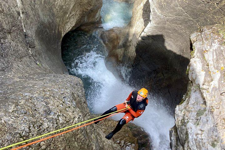 Heart Creek Canyon Half-Day Canyoning for Beginners: Rappels and Waterfall Slide (8/9)