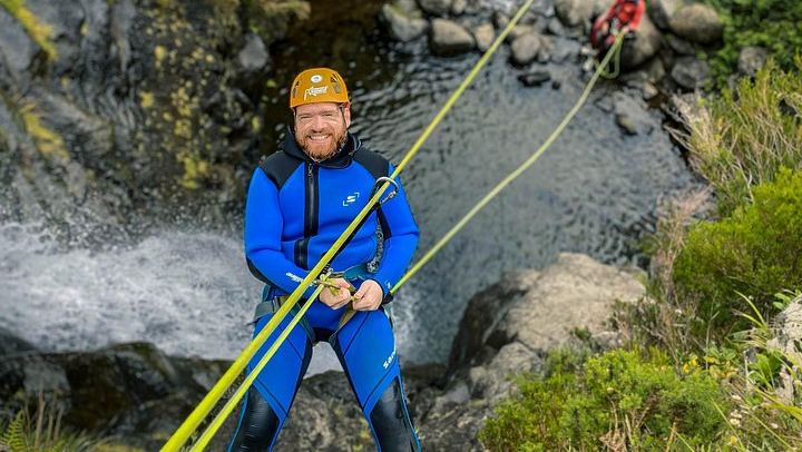 Ribeira das Cales Canyoning from Chão da Lagoa: Five Rappels, Laurissilva Hike (3/8)