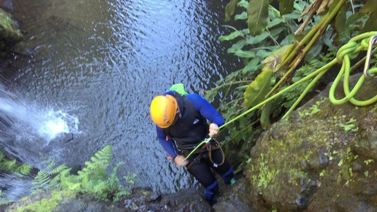 Ribeira dos Caldeirões Canyoning Day with Tea Plantation Stop and 5 m Jumps (1/5)