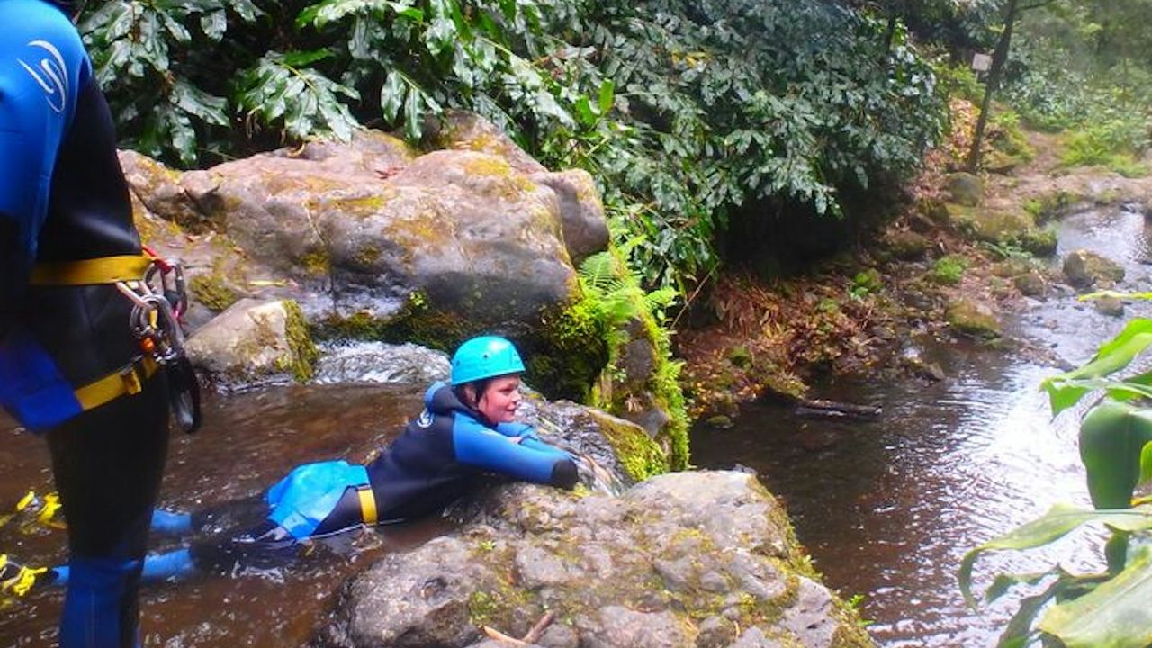 Ribeira dos Caldeirões Canyoning Day with Tea Plantation Stop and 5 m Jumps (2/5)