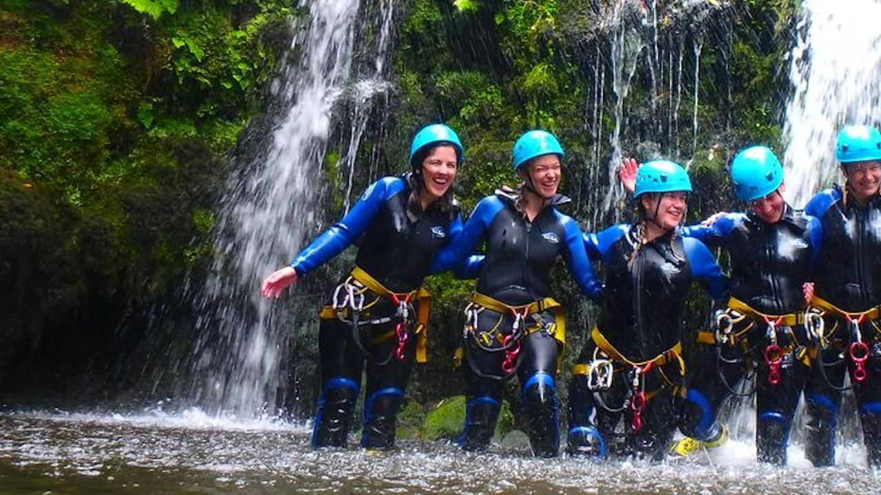 Ribeira dos Caldeirões Canyoning Day with Tea Plantation Stop and 5 m Jumps (3/5)