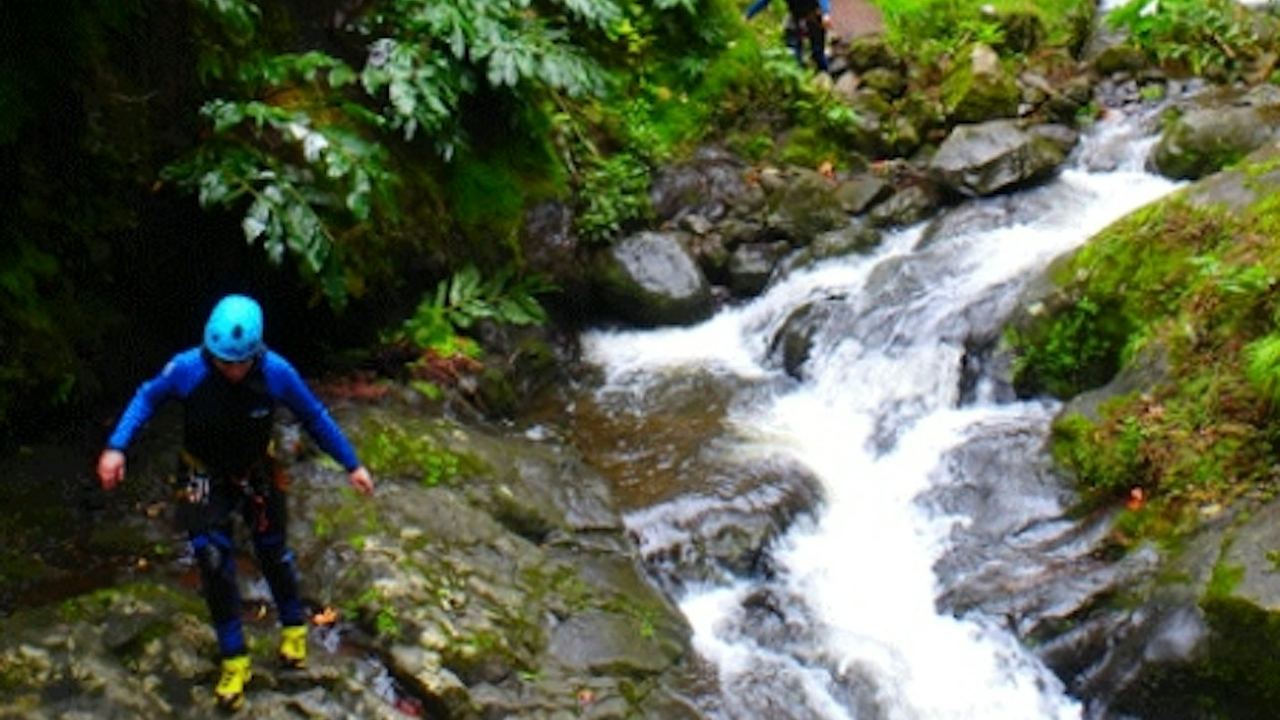 Ribeira dos Caldeirões Canyoning Day with Tea Plantation Stop and 5 m Jumps (4/5)