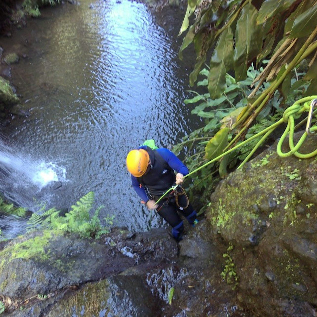 Ribeira dos Caldeirões Canyoning Day with Tea Plantation Stop and 5 m Jumps (1/5)
