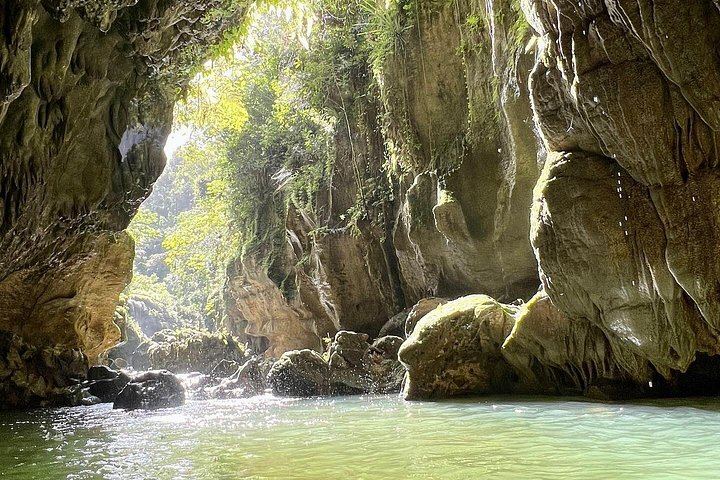 Charco Azul Canyon Cave Adventure and Hidden Waterfall, Arenales Caves (8/12)