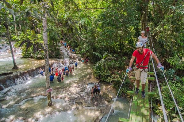 Dunn's River Falls Catamaran, Zipline and Snorkel Day with Chukka, Ocho Rios