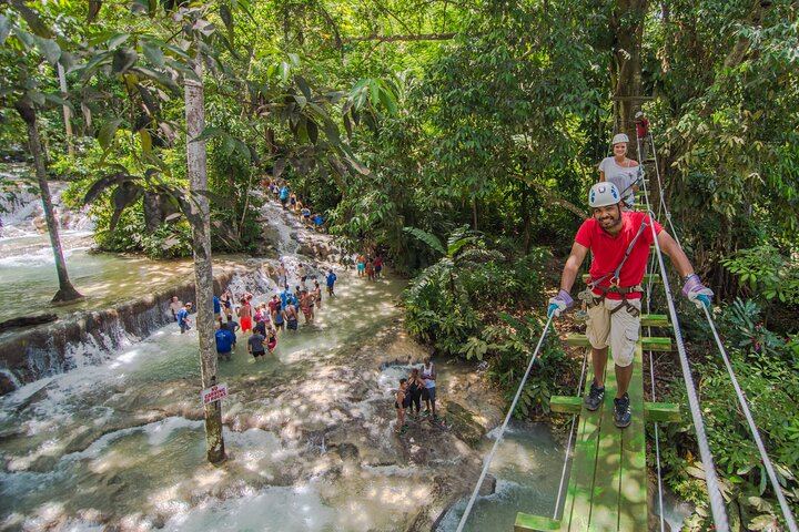 Dunn's River Falls Zipline, Seville Horseback Sea Swim and Falls Climb (2/9)