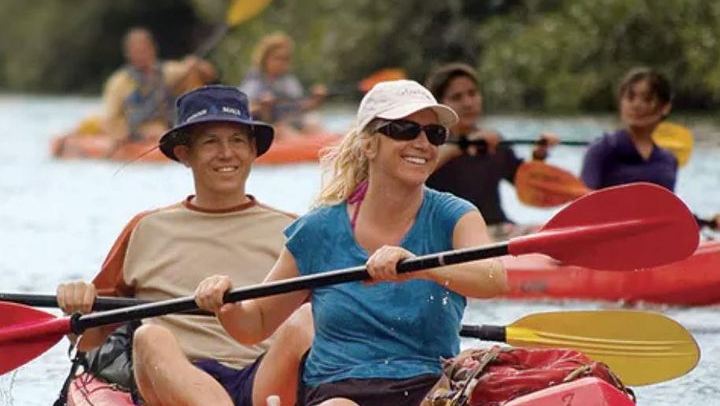 Huleia River Kayak and Hidden Valley Falls Hike from Nawiliwili, Motorized Canoe Return (1/8)