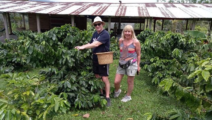 Tenorio-Miravalles Corridor Hike, Coffee and Chocolate Farm, Butterfly Lunch and Falls (4/12)