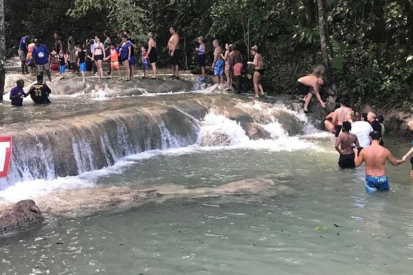 Dunn's River Falls Guided Climb and Beach Swim from Montego Bay
