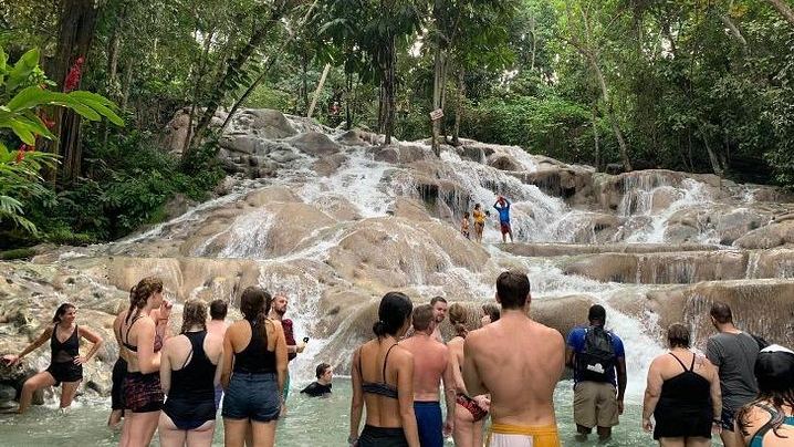 Private Montego Bay Day Trip to Blue Hole and Dunn's River Falls with Bauxite Plant Views (1/12)