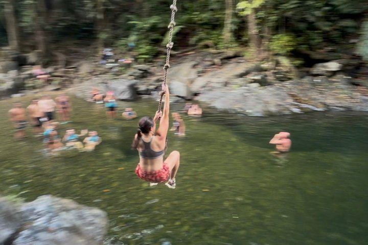 El Yunque River Pools, Rope Swings and Rock Slide with Fruit, Pickup and Luquillo Stop (1/10)
