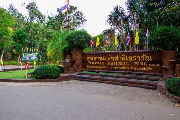 Private Erawan Falls and Rescued Elephant Visit from Bangkok, Lunch Included