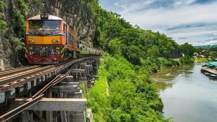 Small-Group Erawan Falls, Tham Krasae Cave and Death Railway Train from Bangkok (2/9)