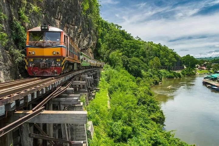 Small-Group Erawan Falls, Tham Krasae Cave and Death Railway Train from Bangkok (2/9)