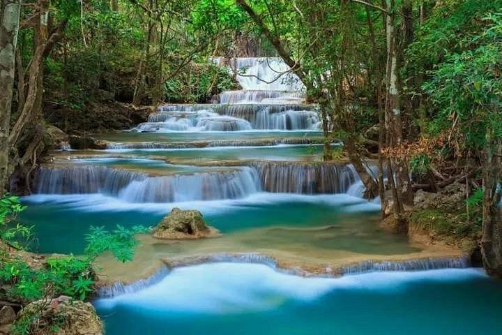 Small-Group Erawan Falls, Tham Krasae Cave and Death Railway Train from Bangkok (6/9)
