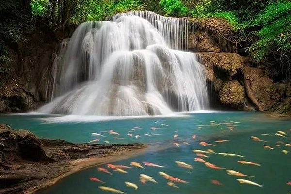 Small-Group Erawan Falls, Tham Krasae Cave and Death Railway Train from Bangkok