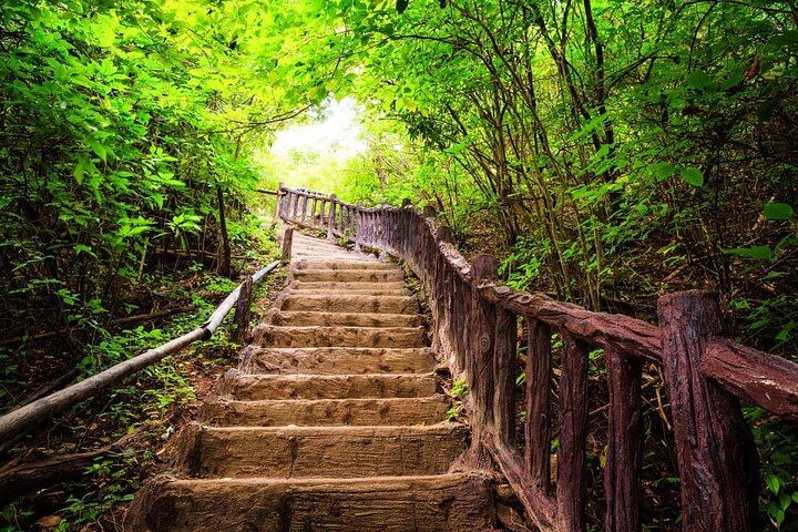 Erawan Falls, Srinakarin Lake and Train Ride Day Tour from Kanchanaburi (8/12)