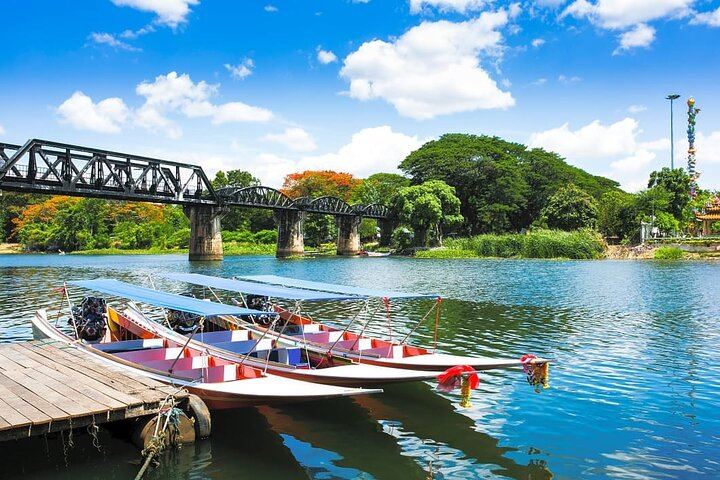Erawan Falls, Srinakarin Lake and Train Ride Day Tour from Kanchanaburi (7/12)