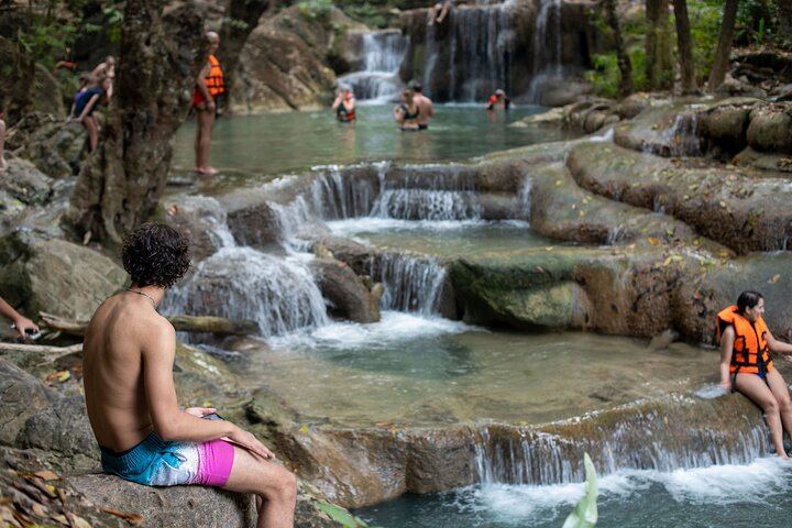 Erawan Falls, Srinakarin Lake and Train Ride Day Tour from Kanchanaburi (3/12)