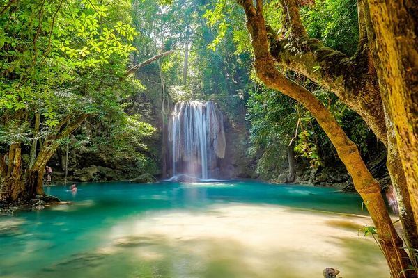 Small-Group Erawan Falls, Skywalk and Kwai Bridge Day Tour from Bangkok
