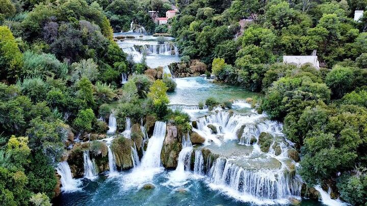 Krka Waterfalls and Skradin Beach Day Trip from Split in a Wi-Fi Coach (1/12)