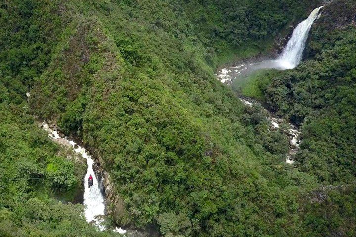 Highest Zipline and 100 m Waterfall Hike in La Ceja, Private from Medellin (8/12)