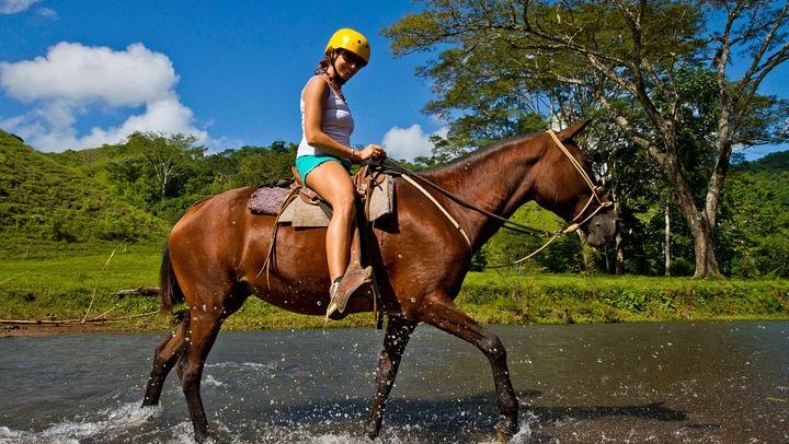 Horseback Ride to the 180-Foot El Encanto Waterfall at Ocean Ranch Park, Jaco (3/11)