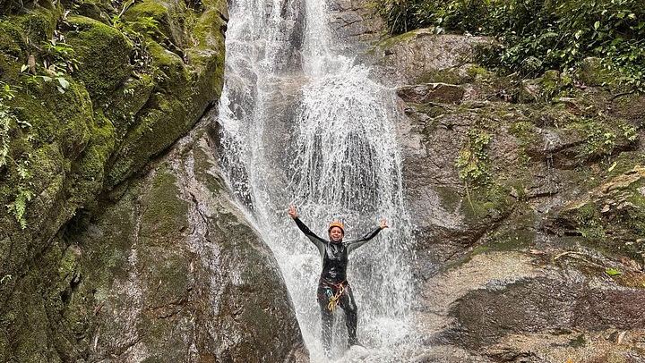 Beginner Waterfall Rappelling at La Reservita: Half Day with Community Lunch (2/12)